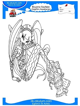 Çocuklar İçin Winx Club Denizkızı Boyama Sayfaları 